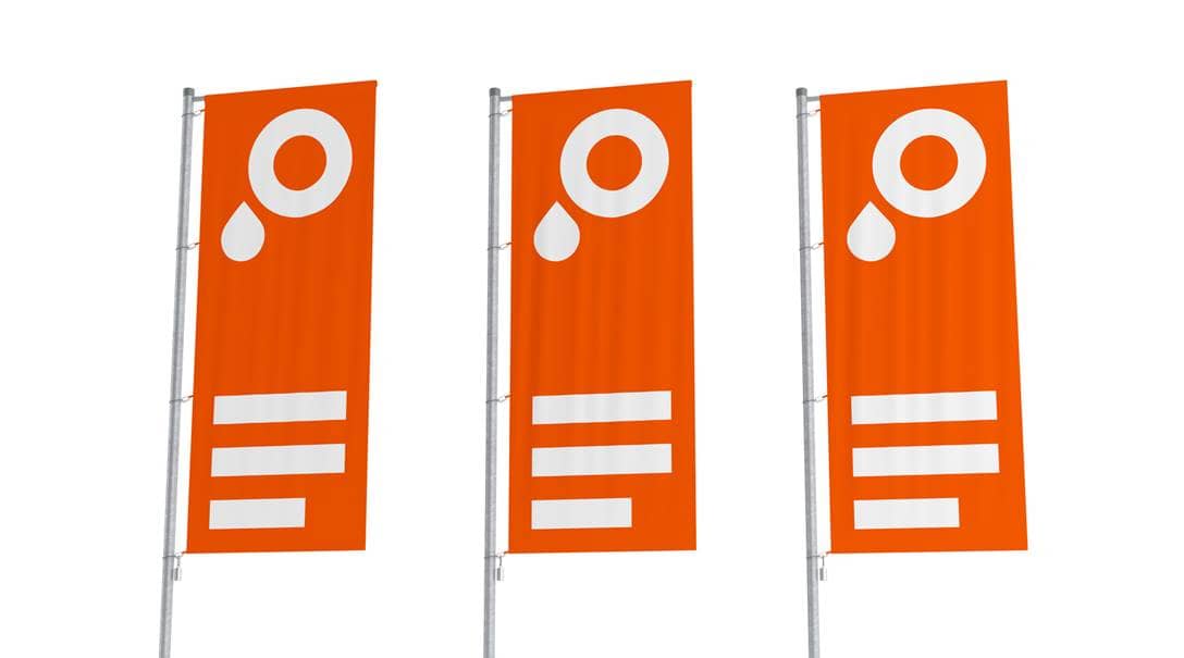 Mastvlaggen met banieruithouder