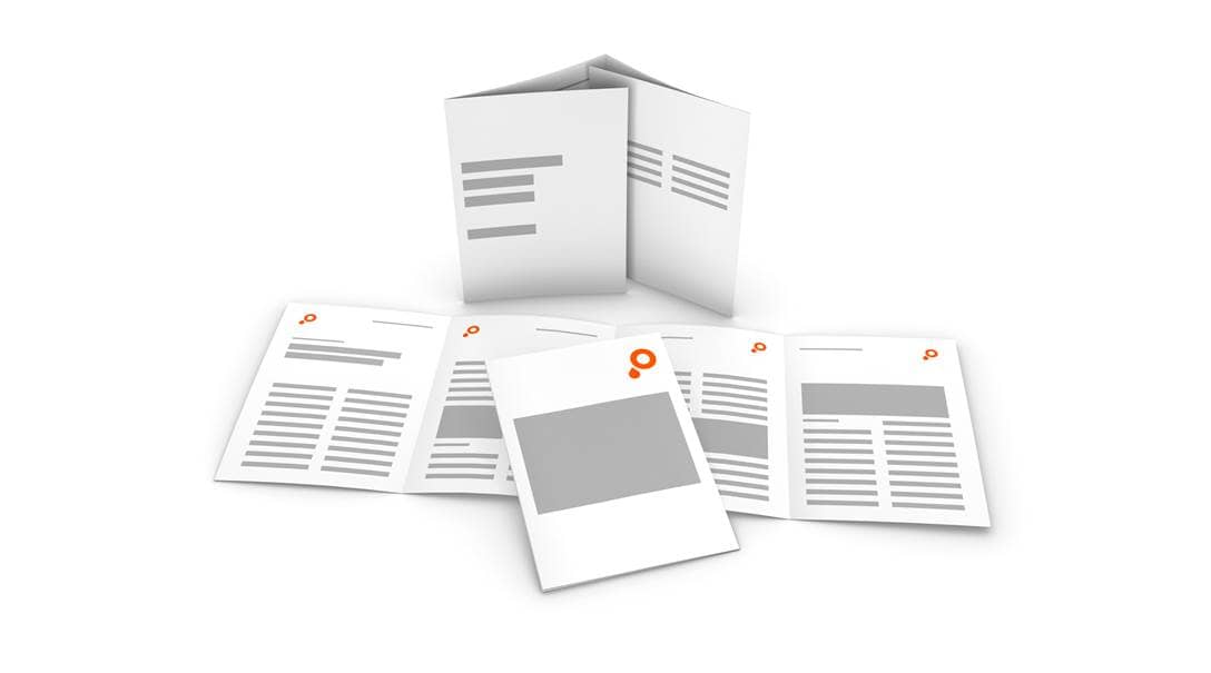 Folders luikvouw gesloten