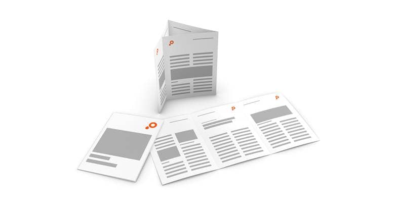 Folders wikkelvouw staand