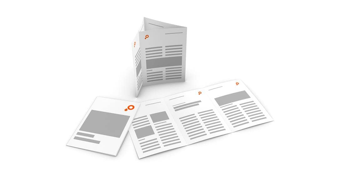 Folders wikkelvouw staand