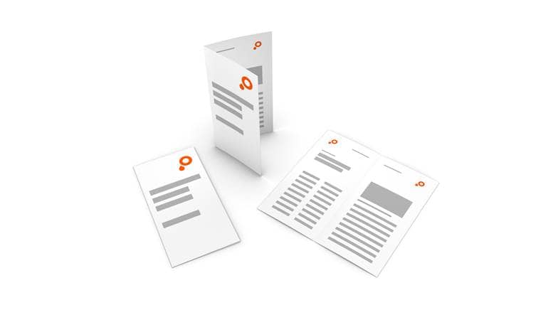 Folders enkele vouw staand