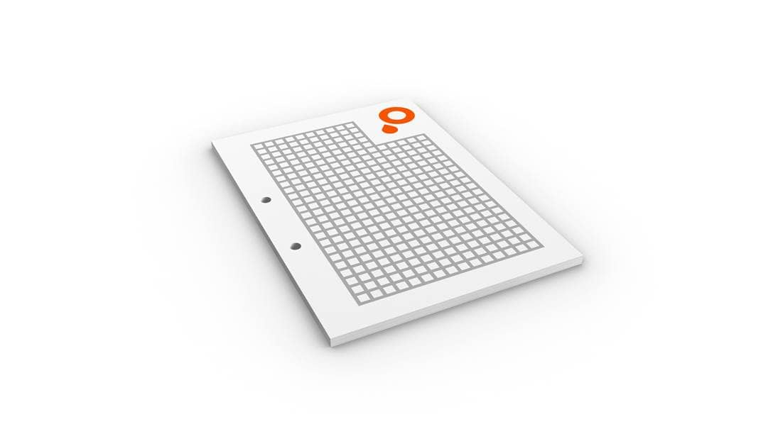 Schrijfblokken met 2 boorgaten