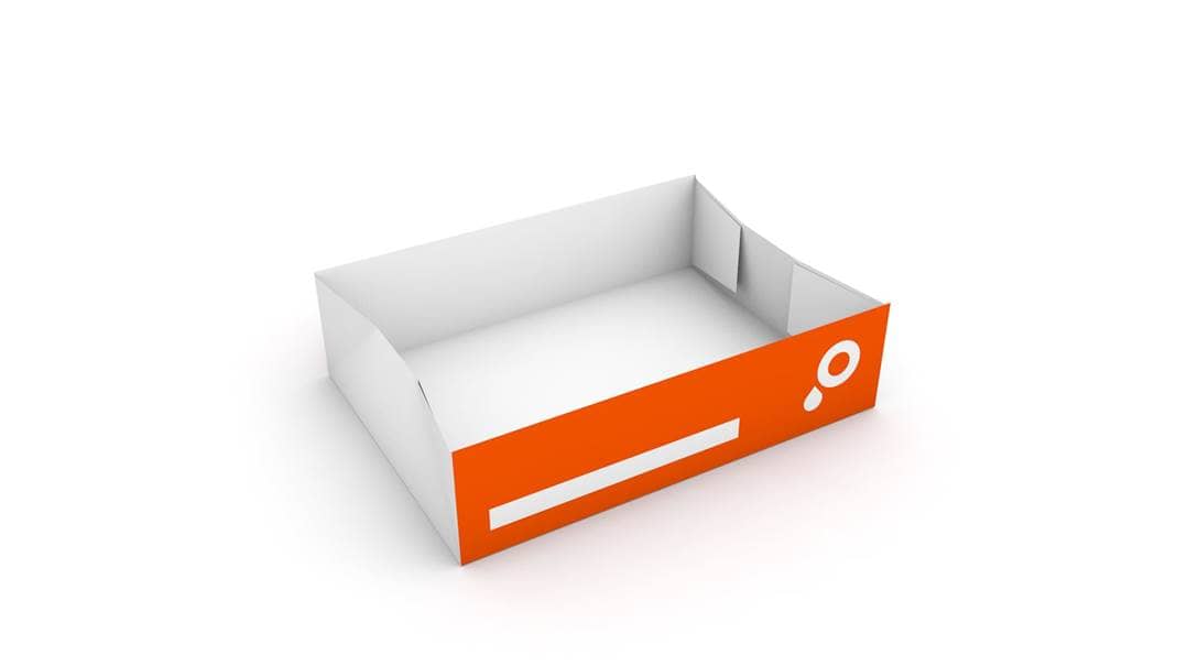 Open vouwdoos met gelijmde 4 punt verbinding