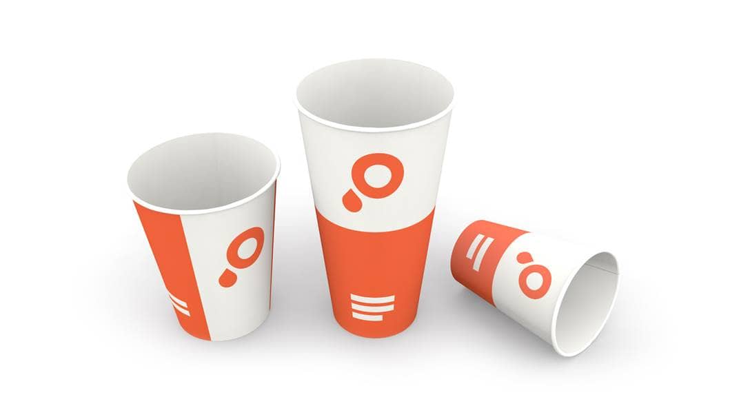 Kartonnen beker voor koude dranken