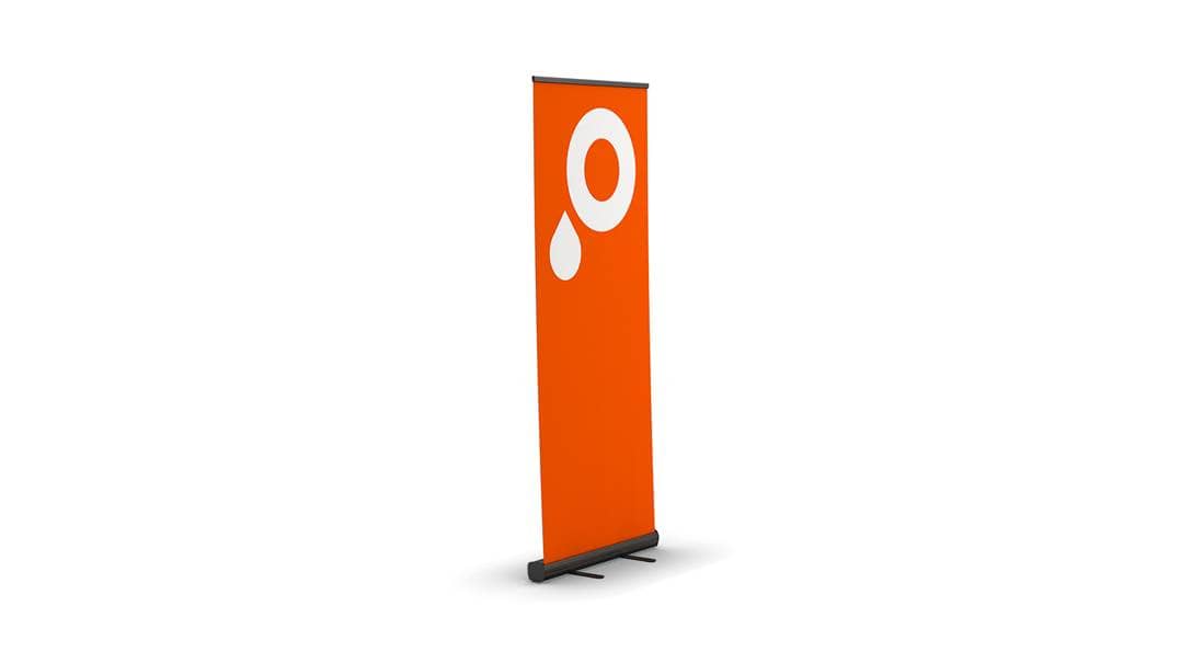 Roll up banners classic black voorkant