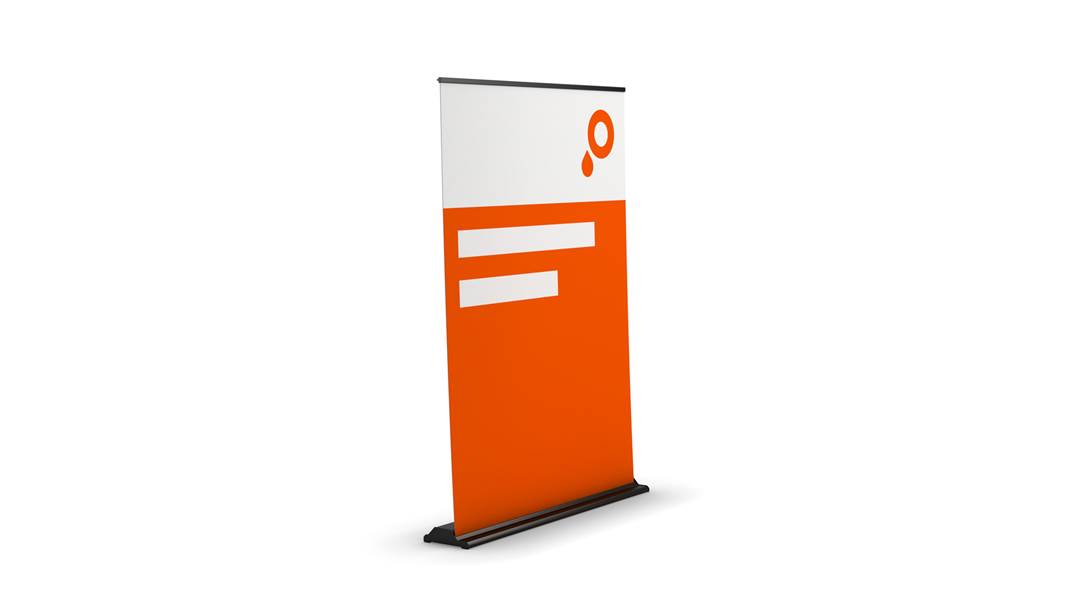 Roll up banners xxl polyester weefsel voorkant