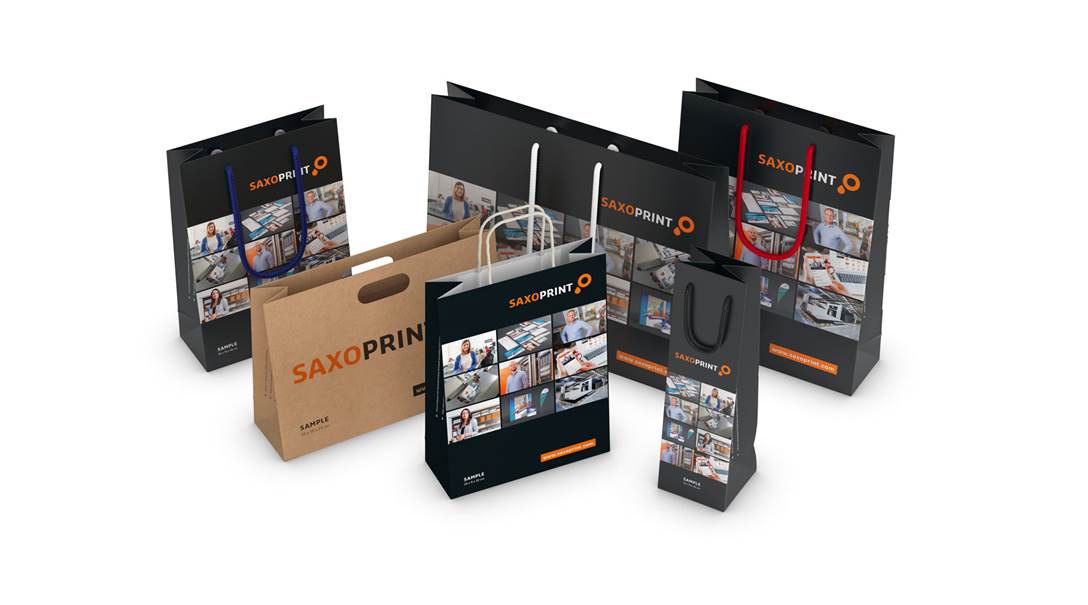 Monsterset papieren draagtassen