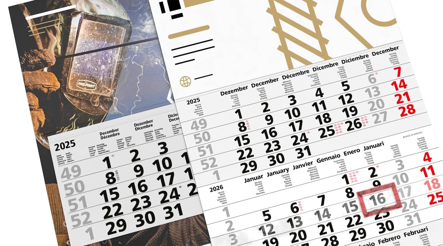 Calendarium en datumwijzer
