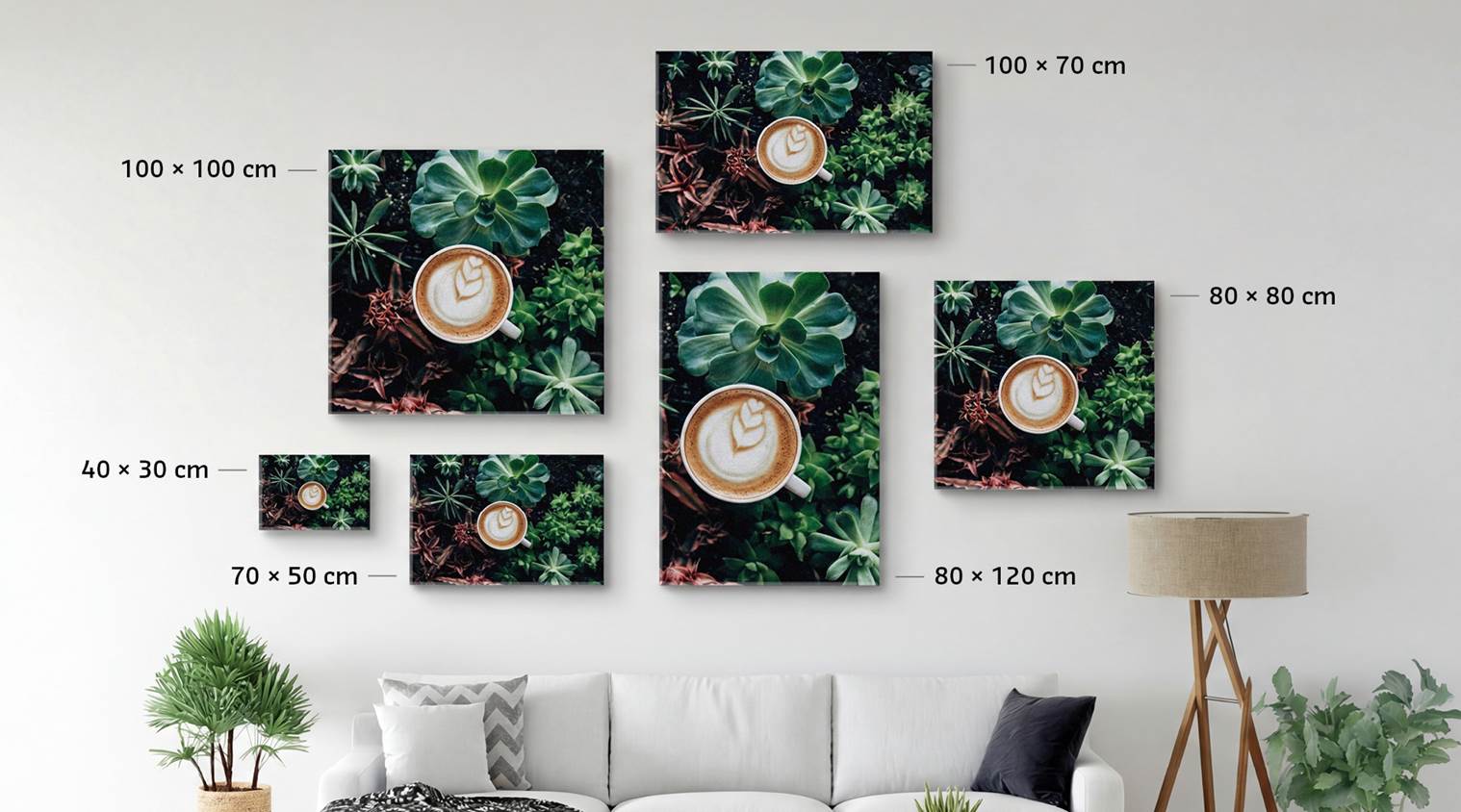 Verschillende formaten voor elke muur